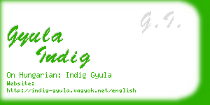 gyula indig business card